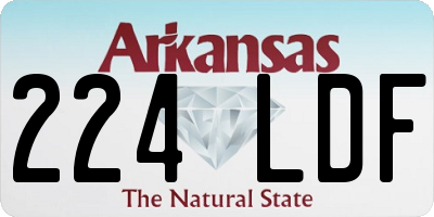 AR license plate 224LDF