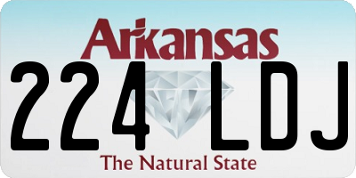 AR license plate 224LDJ