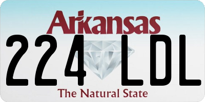 AR license plate 224LDL