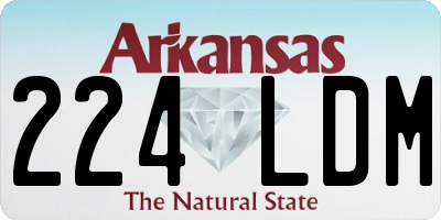 AR license plate 224LDM