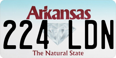 AR license plate 224LDN