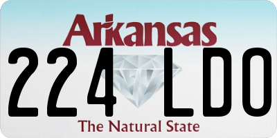 AR license plate 224LDO