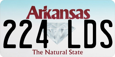 AR license plate 224LDS