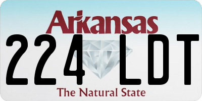 AR license plate 224LDT