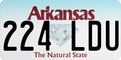 AR license plate 224LDU