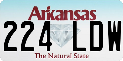 AR license plate 224LDW