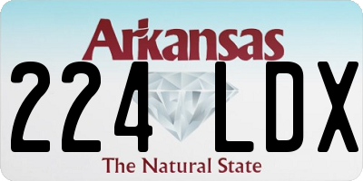 AR license plate 224LDX