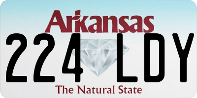 AR license plate 224LDY