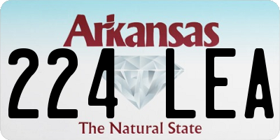 AR license plate 224LEA