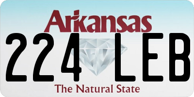 AR license plate 224LEB