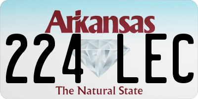 AR license plate 224LEC