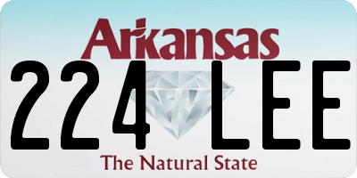 AR license plate 224LEE