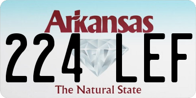 AR license plate 224LEF