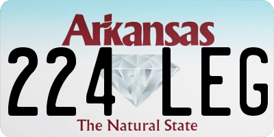 AR license plate 224LEG