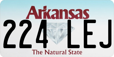 AR license plate 224LEJ