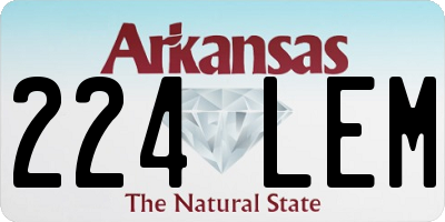 AR license plate 224LEM