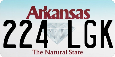 AR license plate 224LGK