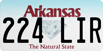AR license plate 224LIR