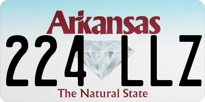 AR license plate 224LLZ