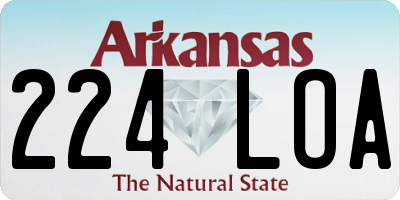 AR license plate 224LOA