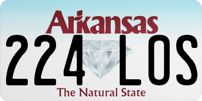 AR license plate 224LOS