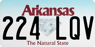 AR license plate 224LQV