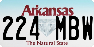 AR license plate 224MBW