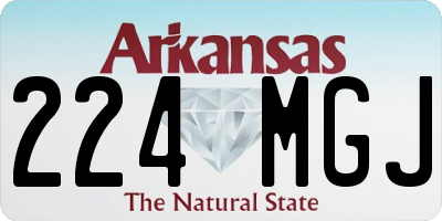 AR license plate 224MGJ