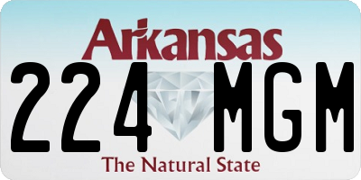 AR license plate 224MGM
