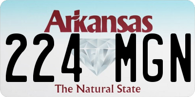 AR license plate 224MGN
