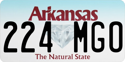 AR license plate 224MGO