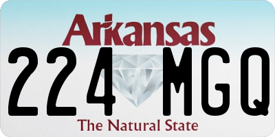 AR license plate 224MGQ
