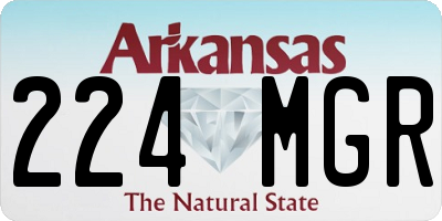 AR license plate 224MGR