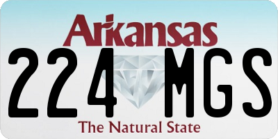 AR license plate 224MGS