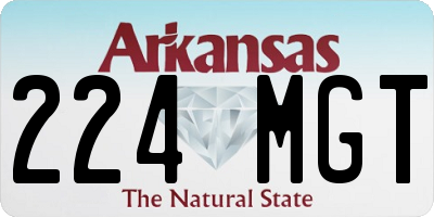 AR license plate 224MGT