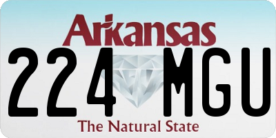 AR license plate 224MGU