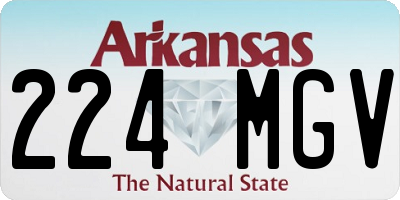 AR license plate 224MGV