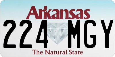 AR license plate 224MGY
