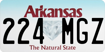 AR license plate 224MGZ