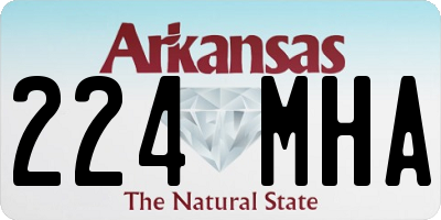 AR license plate 224MHA
