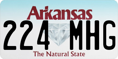 AR license plate 224MHG