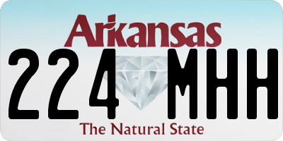 AR license plate 224MHH