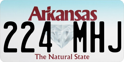 AR license plate 224MHJ