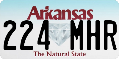 AR license plate 224MHR
