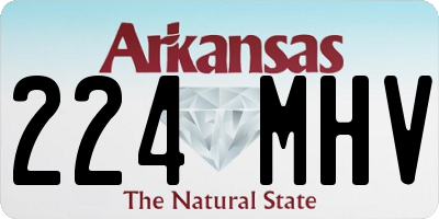 AR license plate 224MHV