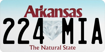 AR license plate 224MIA