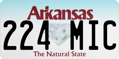 AR license plate 224MIC