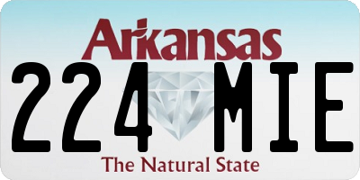 AR license plate 224MIE