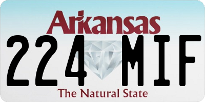 AR license plate 224MIF