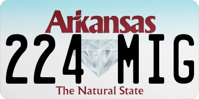 AR license plate 224MIG